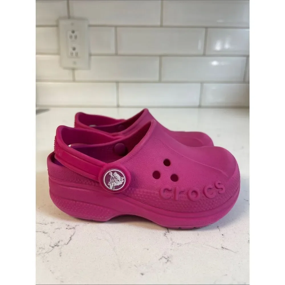 Crocs Baya Old Style Kids Clogs Pink Size 6/7